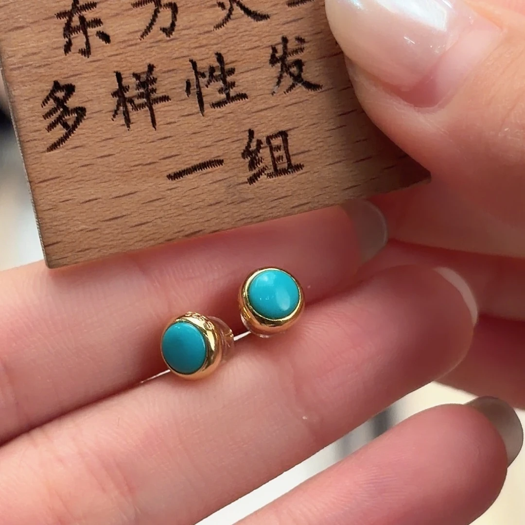 绿松石银S925镶嵌颈饰