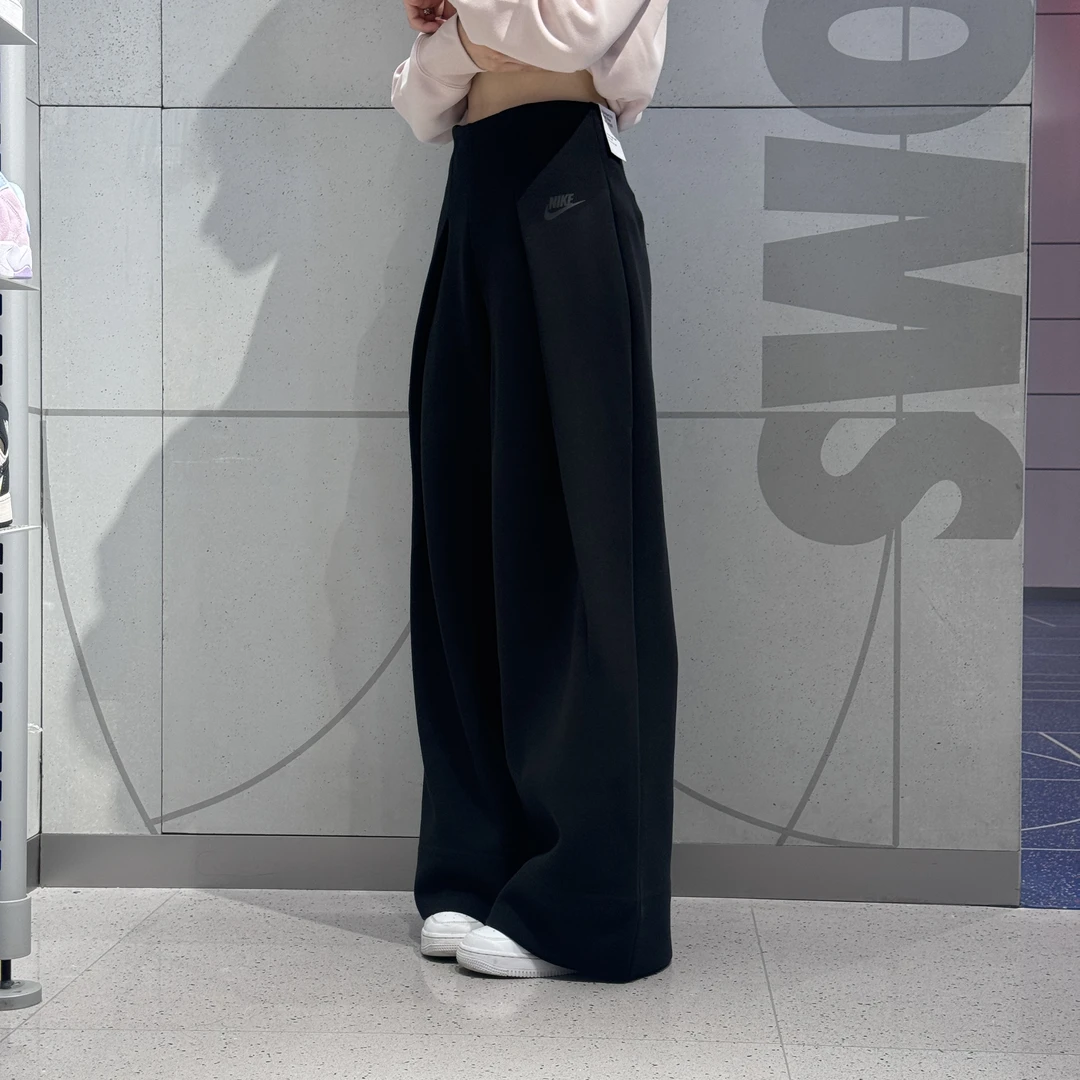 【滔搏联动】耐克女子户外显瘦阔腿跑步休闲运动长裤FV8053-010