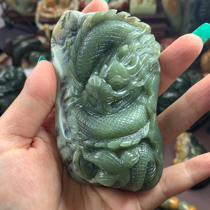 岫岩河磨玉（透闪石质玉）把件未镶嵌禅***6