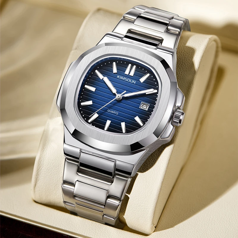 【FH专属】经典蓝面钢带腕表时尚百搭防水夜光简约潮流手表K-921D