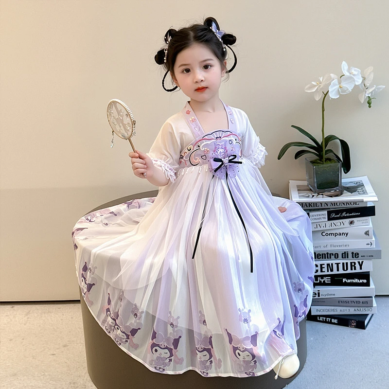 女童夏季连衣裙2025新款库洛米公主洋气纱裙宝宝夏装裙子