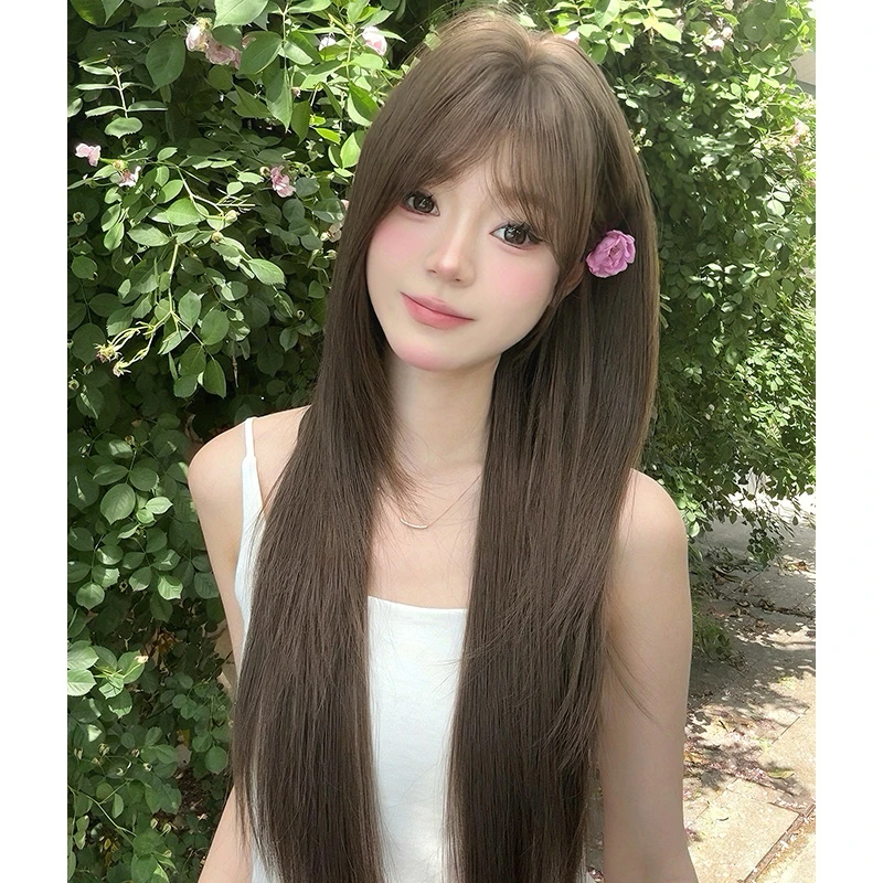 【春野心事】假发女全头套自然蓬松高层次修颜长直发白月光假发套