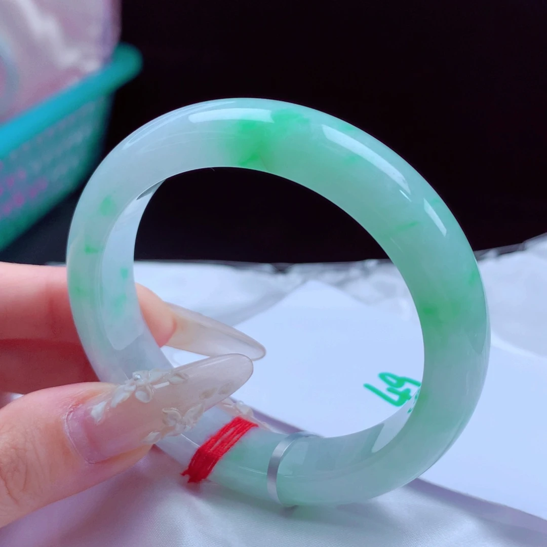 未镶嵌手镯翡翠天然缅甸翡翠A货手镯 49号