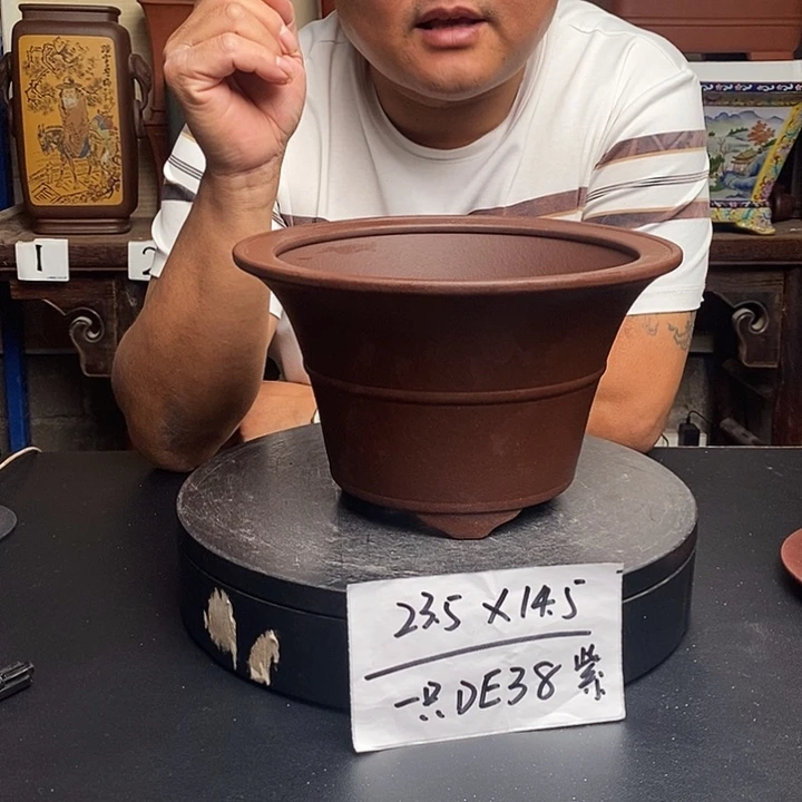 紫砂花盆货号一只DE38