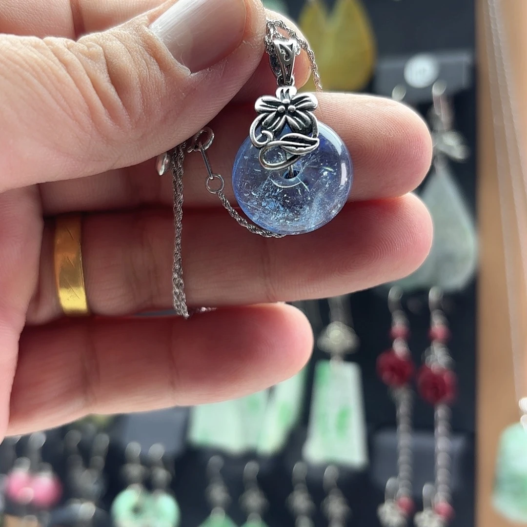 海蓝宝石耳坠银S925镶嵌*️****