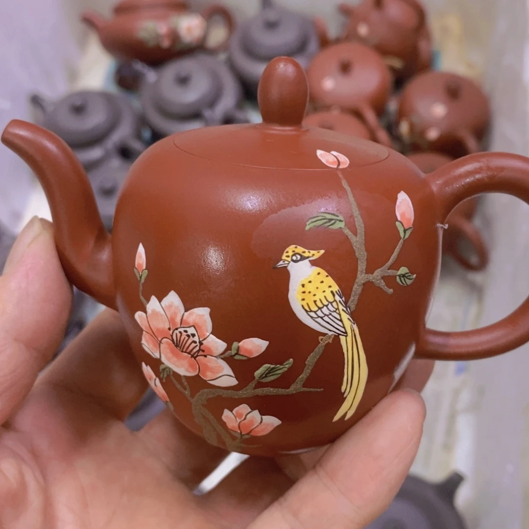 茶杯绿泥紫砂紫砂