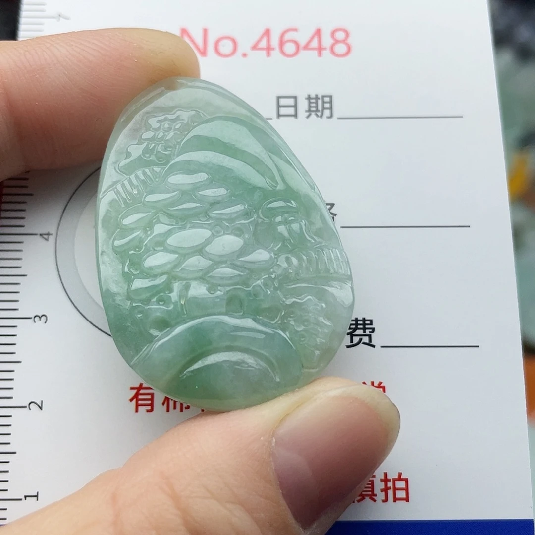 翡翠未镶嵌挂件4648