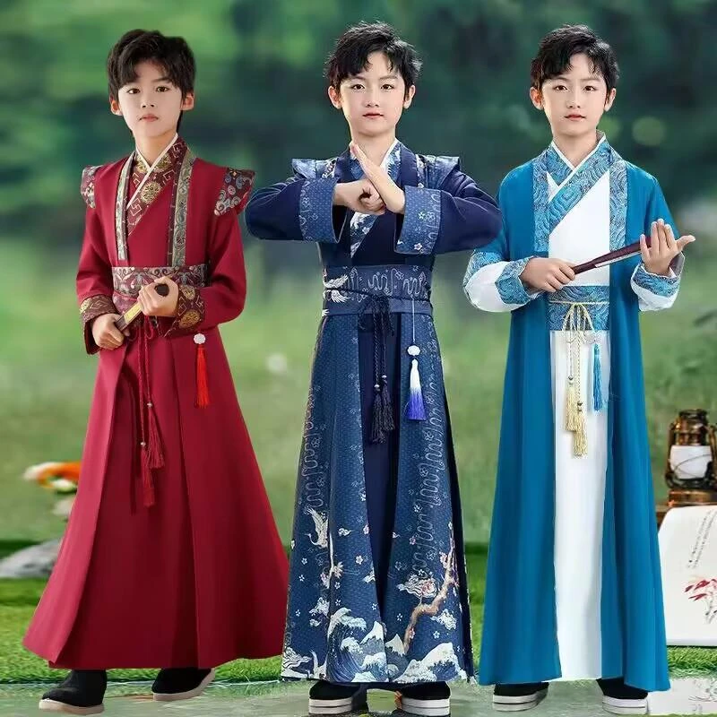 童泰【断码】男童汉服中国风古装少爷服儿童超仙公子服古风唐装国