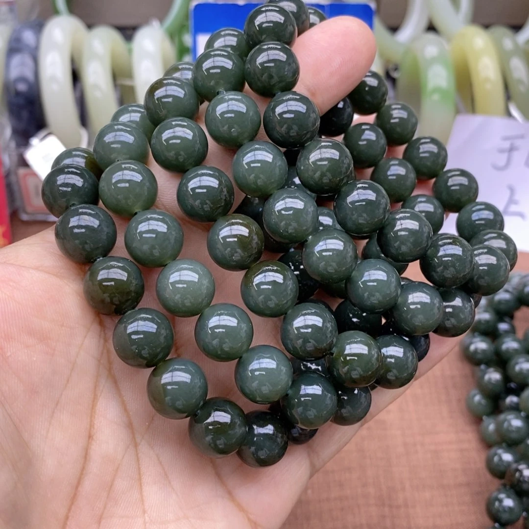 未镶嵌手串和田玉卡12拍一发一