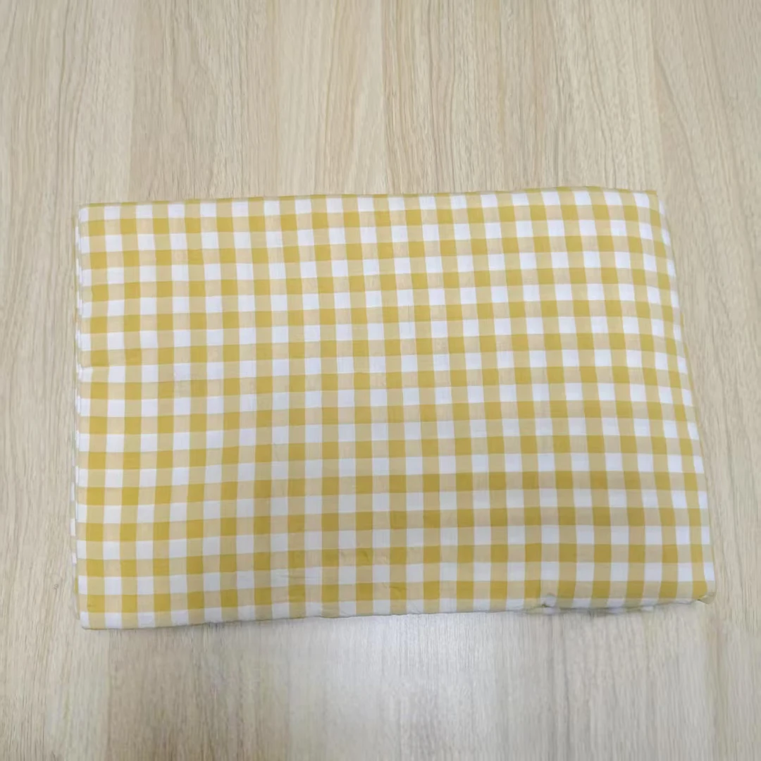 黄小格（全棉色织水洗棉双人被罩）