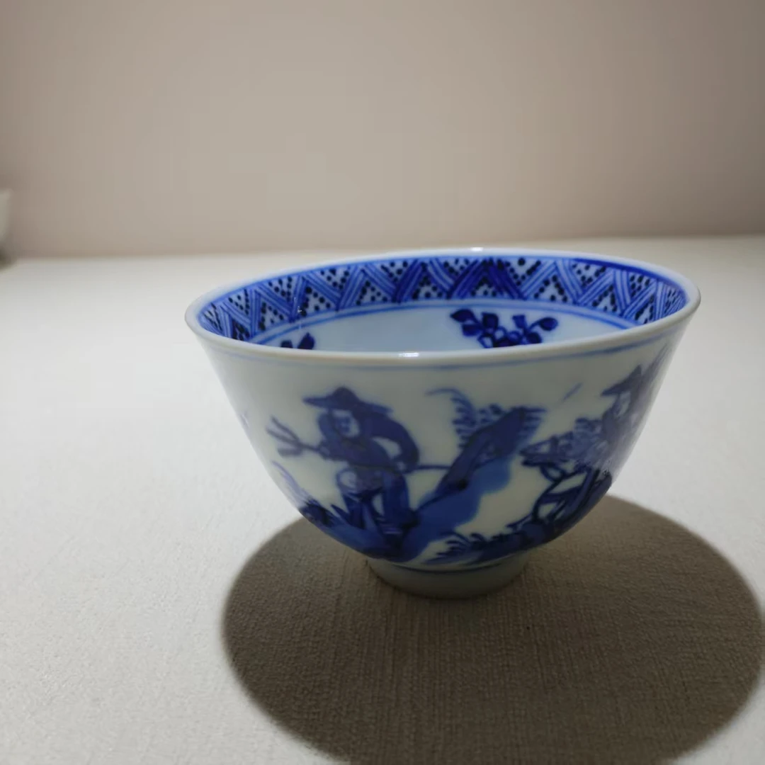 315 清 光绪青花人物杯