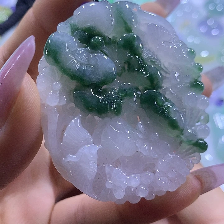 翡翠未镶嵌颈饰天然翡翠A货吊坠
