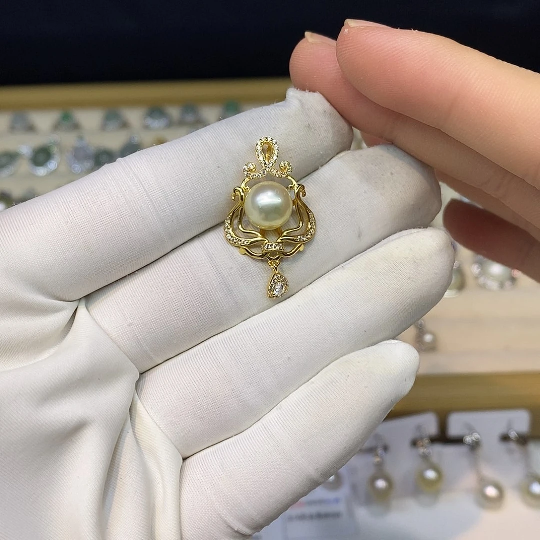 颈饰海水珍珠银S925镶嵌