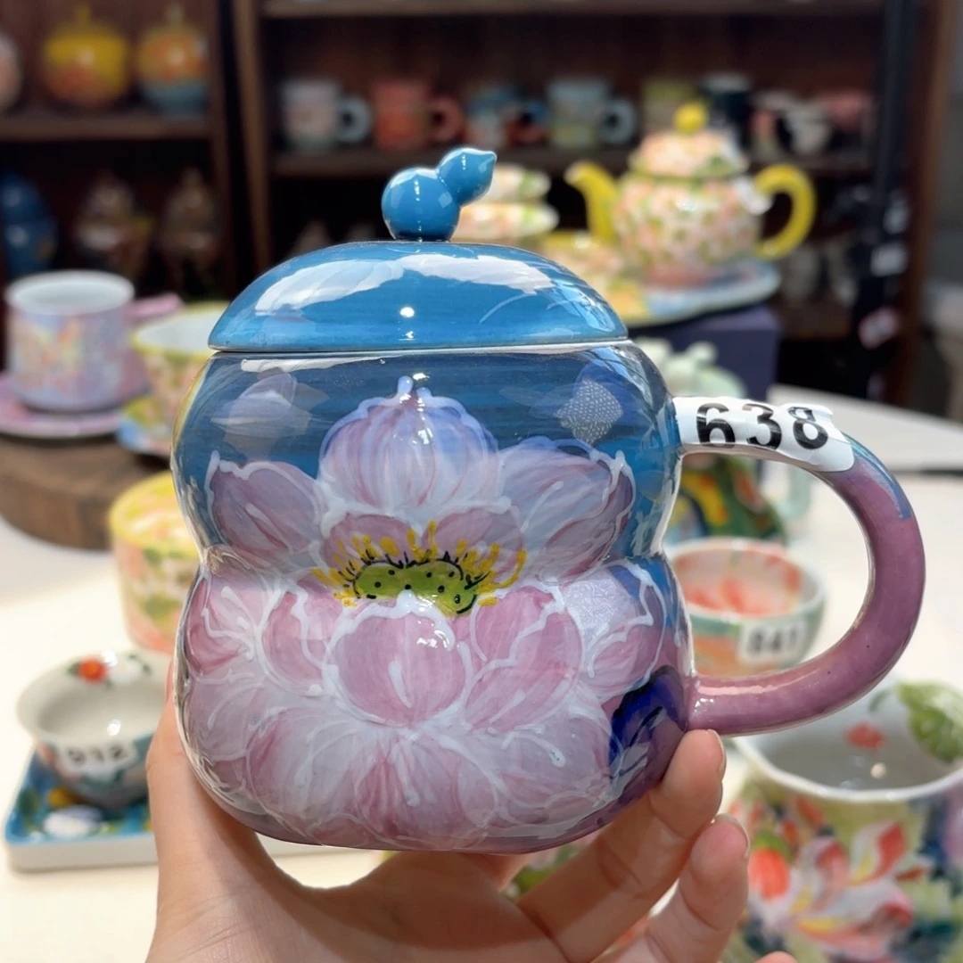 景德镇手绘高温釉下彩陶瓷茶具