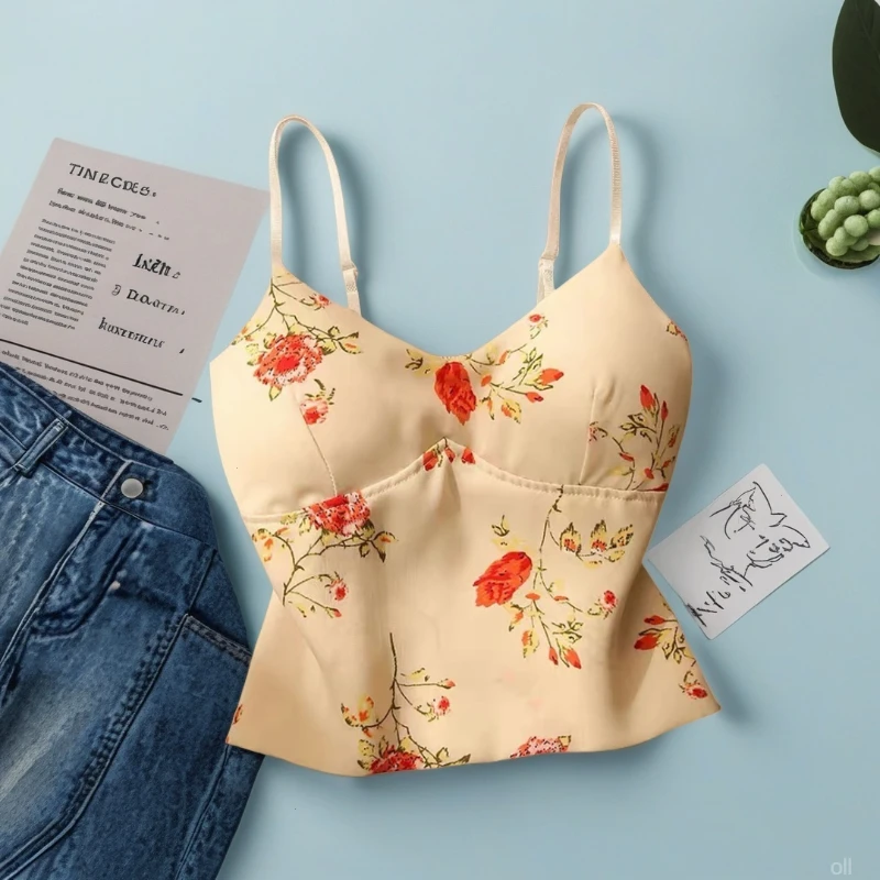 外穿时尚吊带背心显瘦文胸一体内搭带胸垫打底美背上衣女修身气质