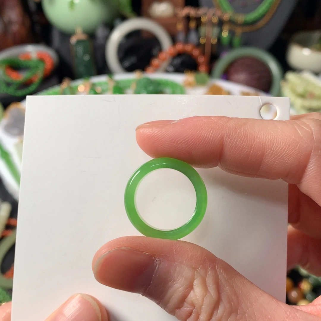 和田玉（碧玉）戒圈未镶嵌甜****～SL0003