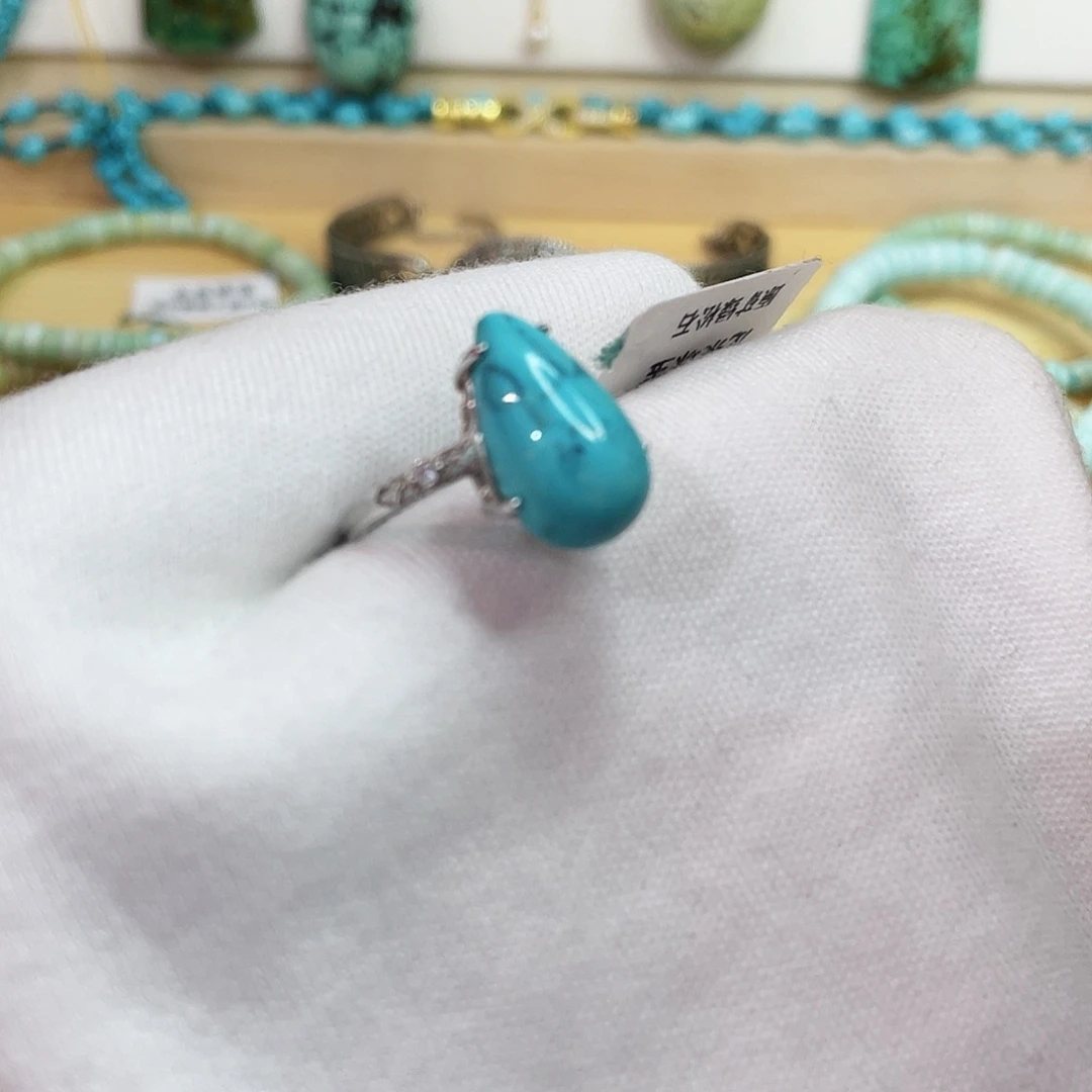 绿松石珠宝奇石银S925镶嵌