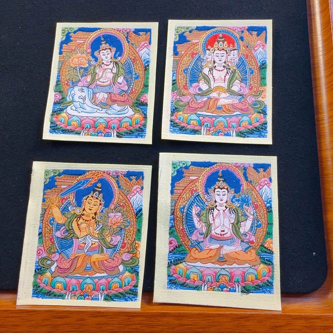 吊坠纯手绘八大生肖唐卡