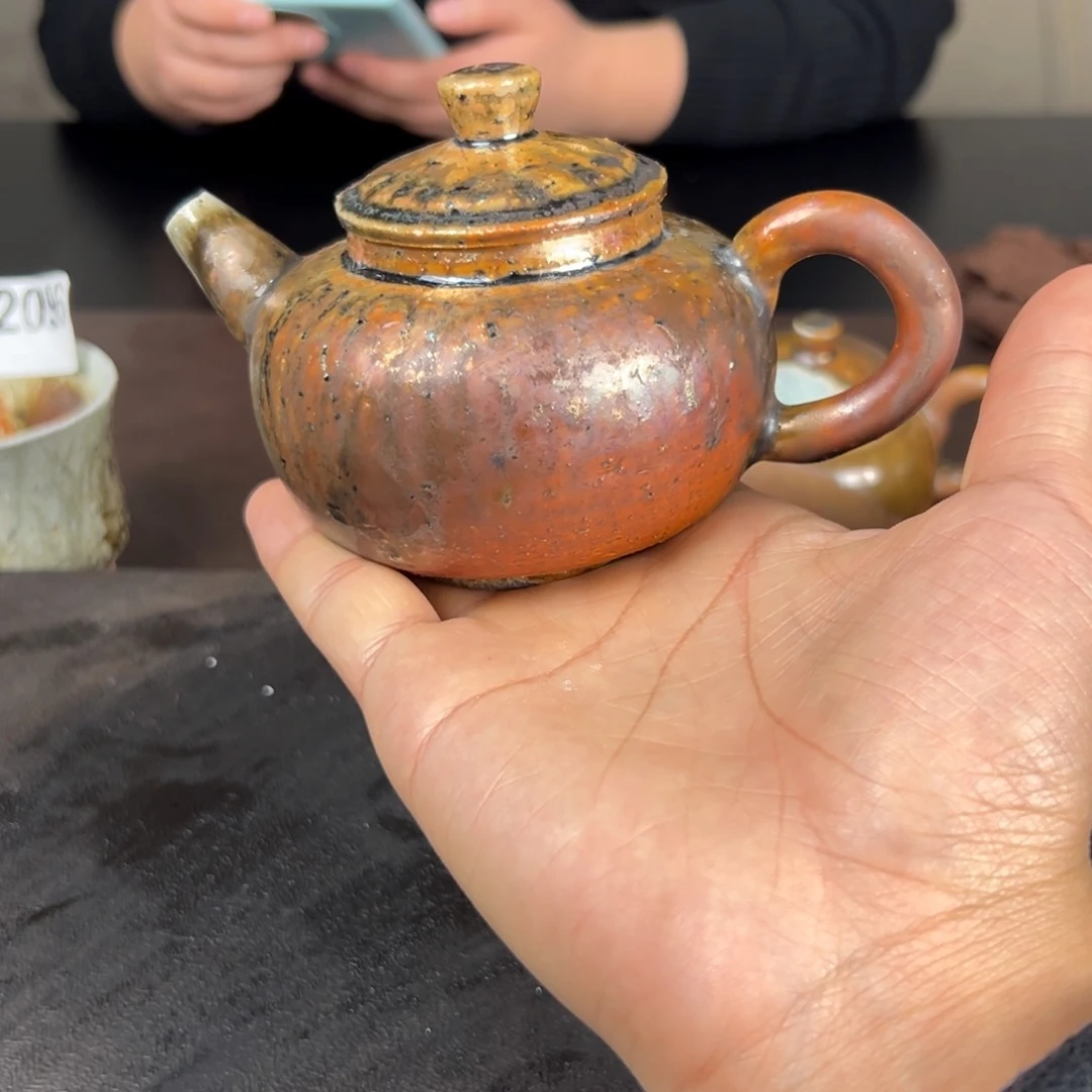 杯向*柴烧茶器主人壶