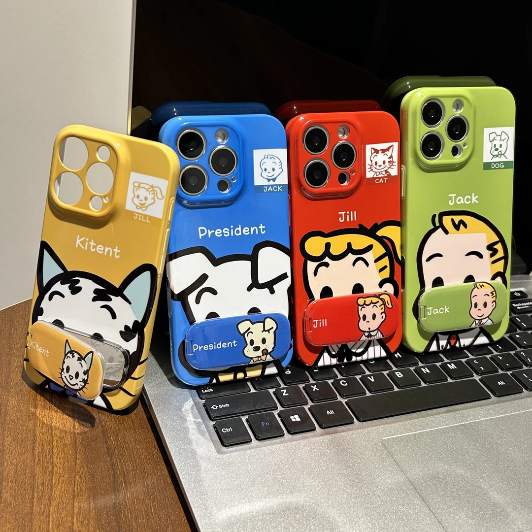 原田治女孩适用苹果17支架手机壳华为P70vivoppo小米可爱情侣VIVO