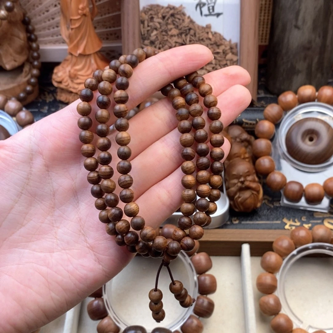 檀香木手串/手链悟*微瑕福利，老山檀，奶香06