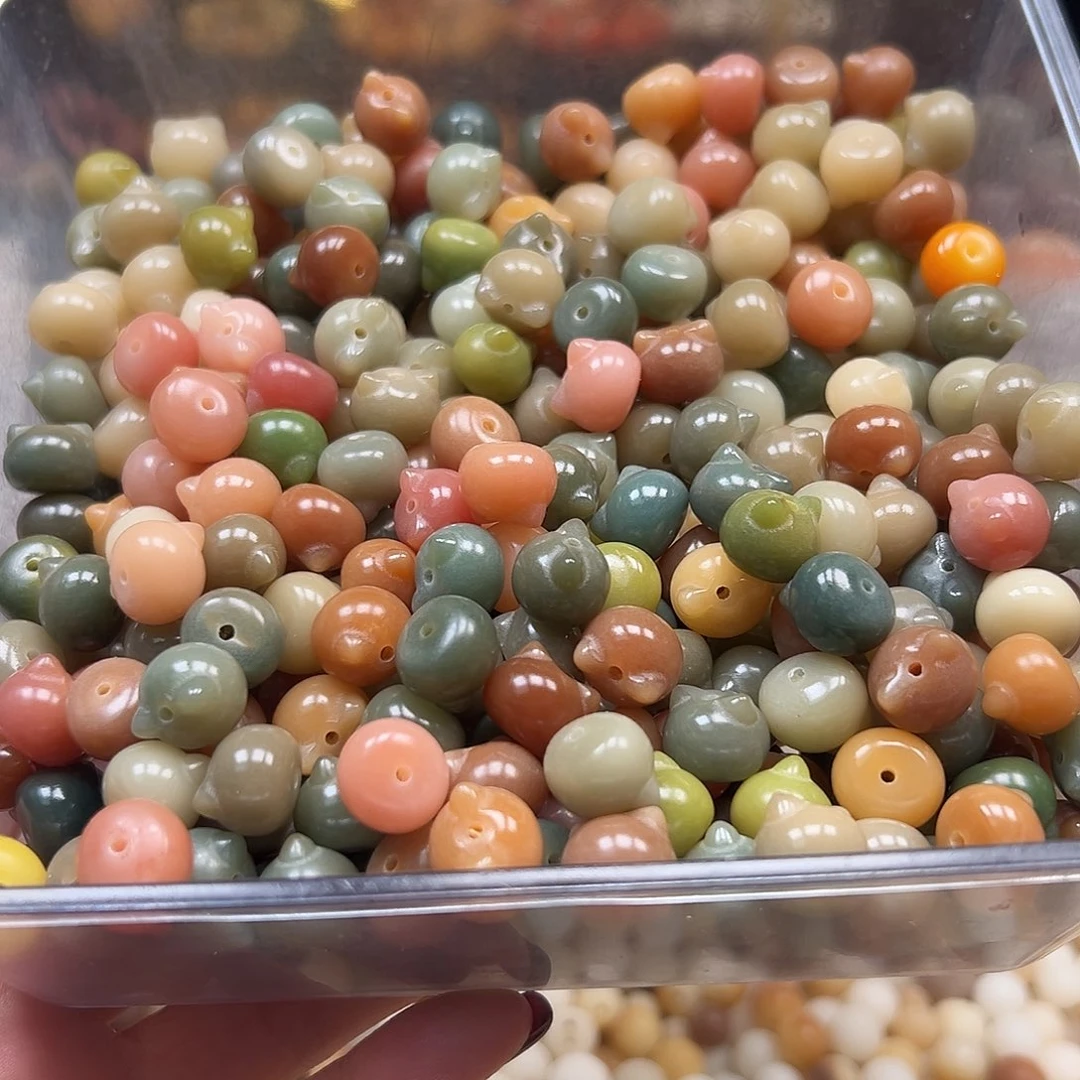 菩提根/象牙果手串卡12多宝猫头100颗