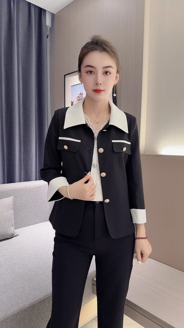 春夏新款高级感气质休闲百搭流行爆款亚麻棉小香风外套1395#N-N