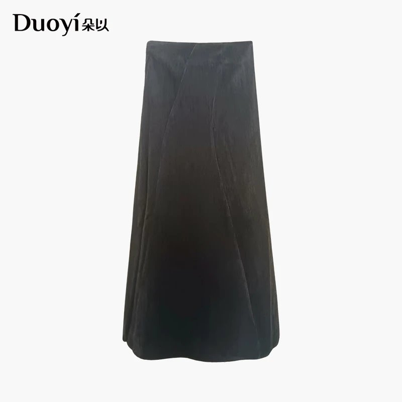 朵以2025冬季新款气质通勤半身裙高腰显瘦大摆裙39DD637098