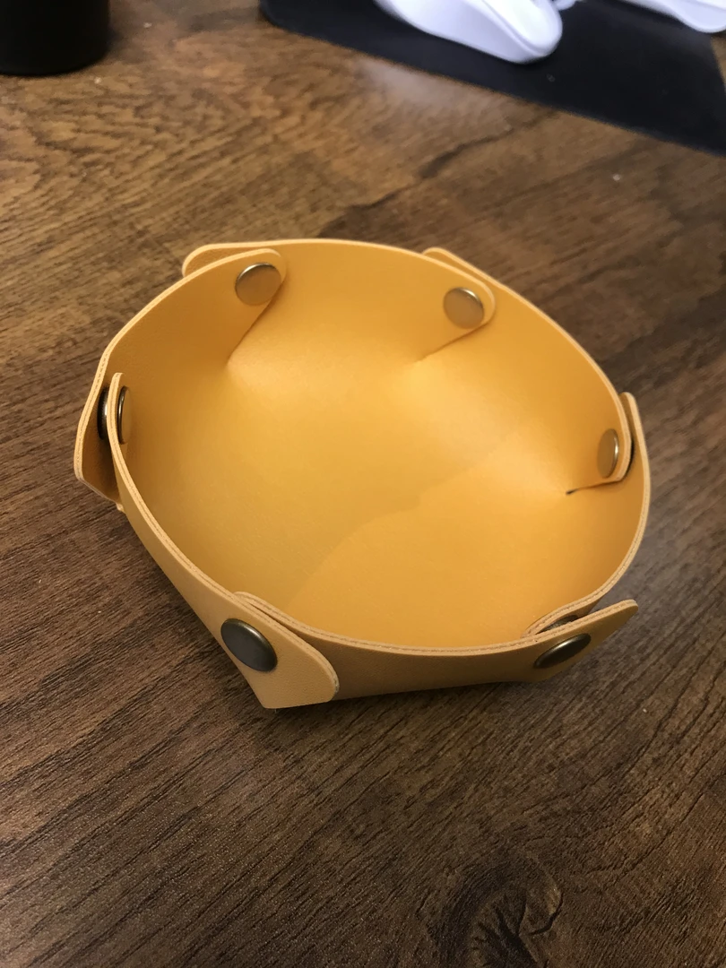 文玩皮质托盘收纳盘（颜色随机发）