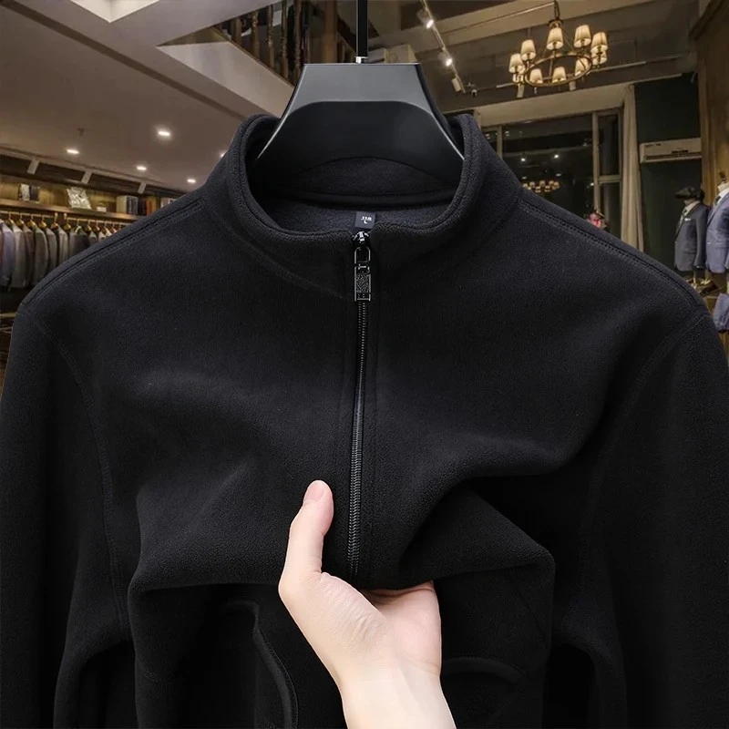 有灵魂【可机洗 奥粒绒外套】轻奢专柜高端中年男士奥利绒拉链外套