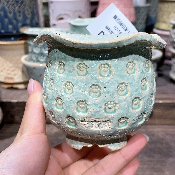 七里烧陶瓷02-16-225口径6煮**茶