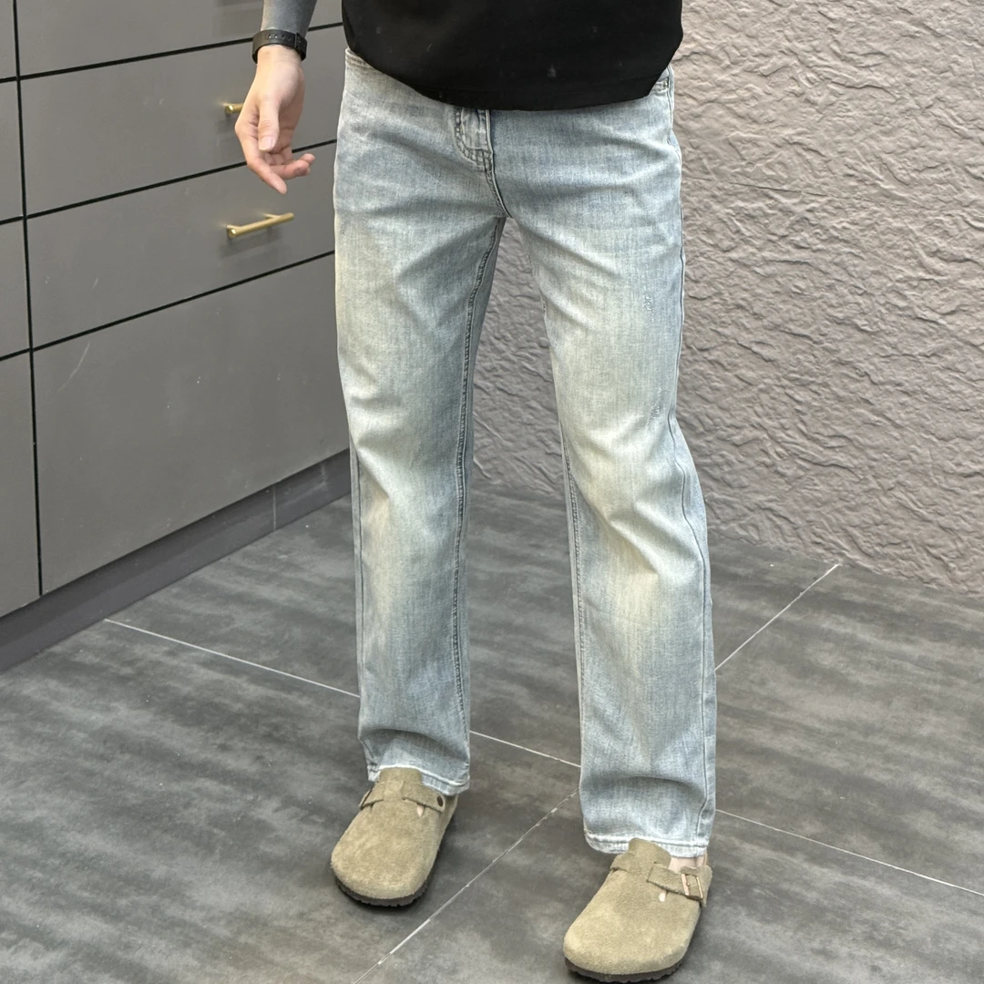 2025春季新款时尚休闲百搭净版夏季薄款男士直筒牛仔裤1590