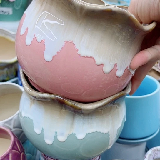 多肉绿植陶瓷花盆9.9包邮