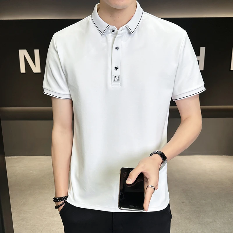 Mexican/稻草人2025男士短袖t恤夏季翻领polo衫薄款透气休闲百搭