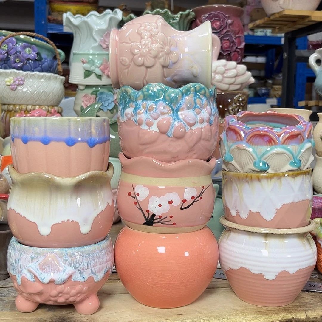 陶瓷陶瓷花盆特价上新口7-10厘米