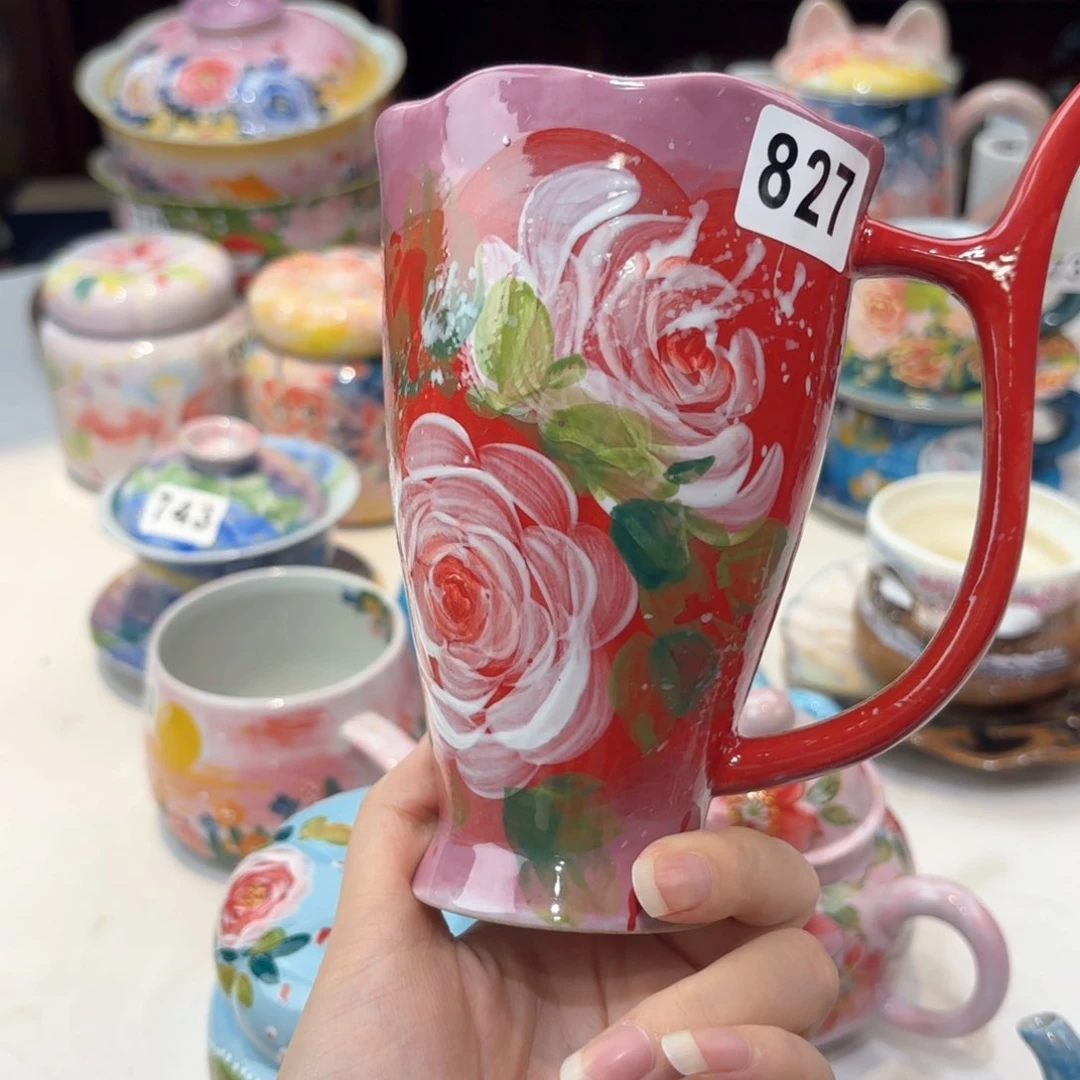 景德镇手绘高温釉下彩陶瓷茶具