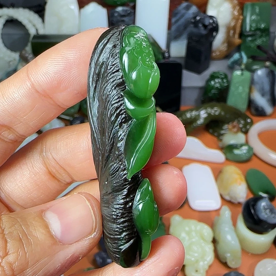 和田玉（碧玉）颈饰未镶嵌天****&