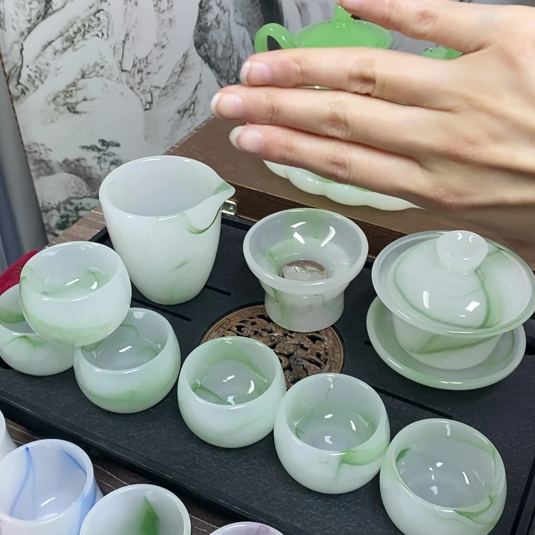 高端琉璃茶具套装