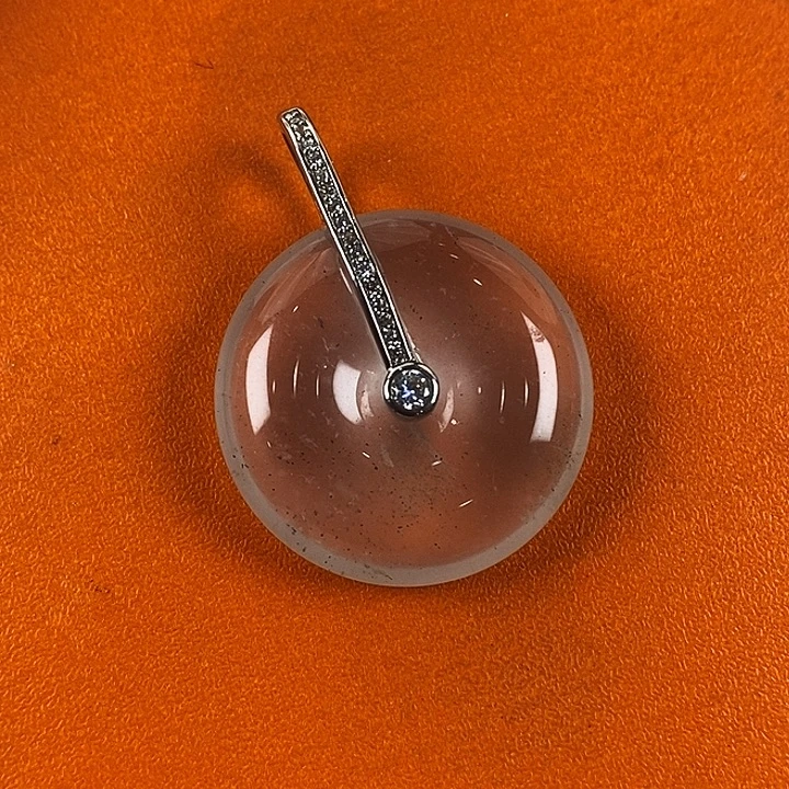 石英质玉银S925镀金镶嵌颈饰