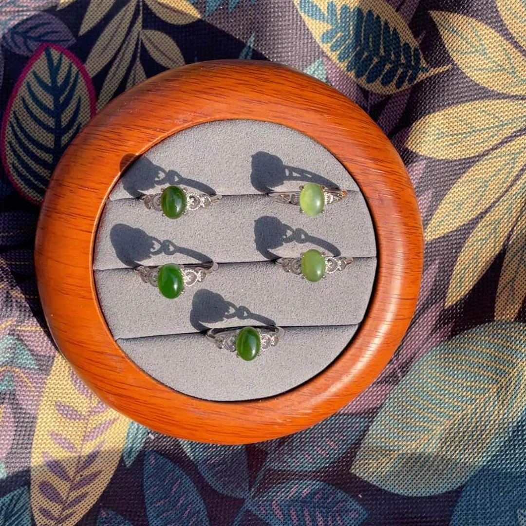 和田玉（碧玉）戒指未镶嵌13.14戒指