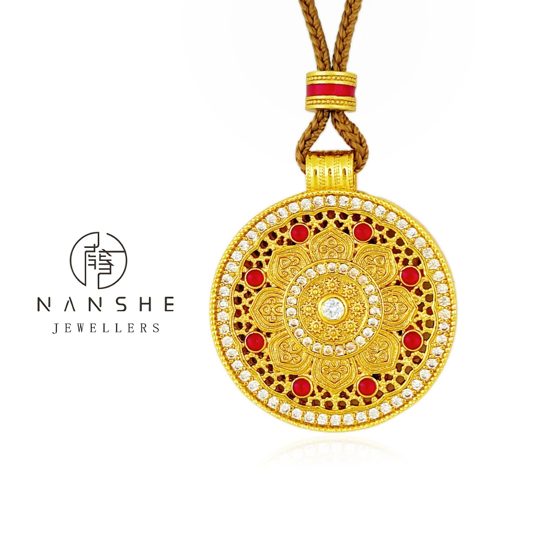 NANSHE/南奢 【花丝如意】古法新中式八宝罗盘项链