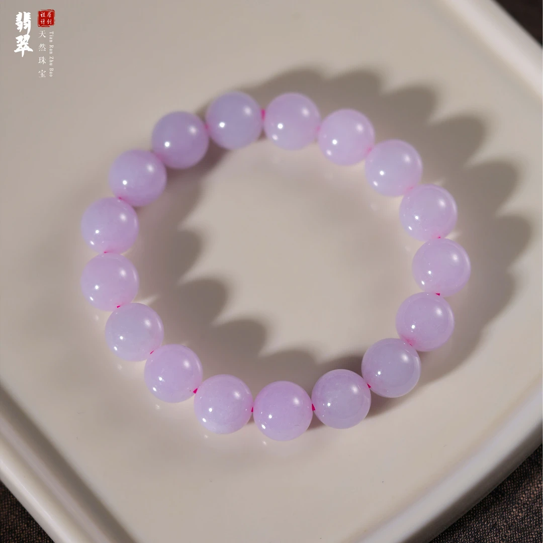 【桃总推荐】紫罗兰翡翠约11mm圆珠手串@@LD51127036