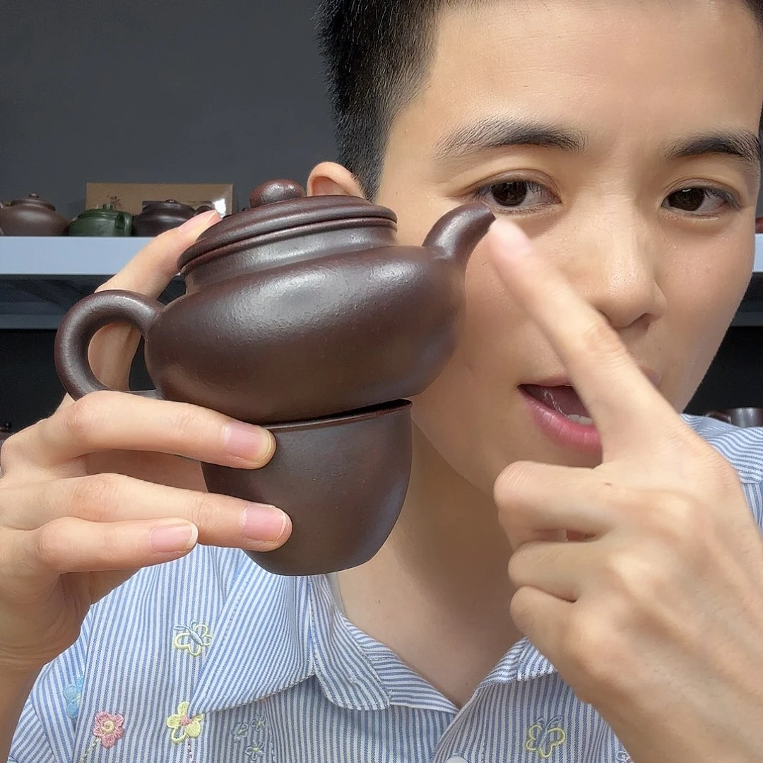 底槽青茶壶民间手艺人全手工制作