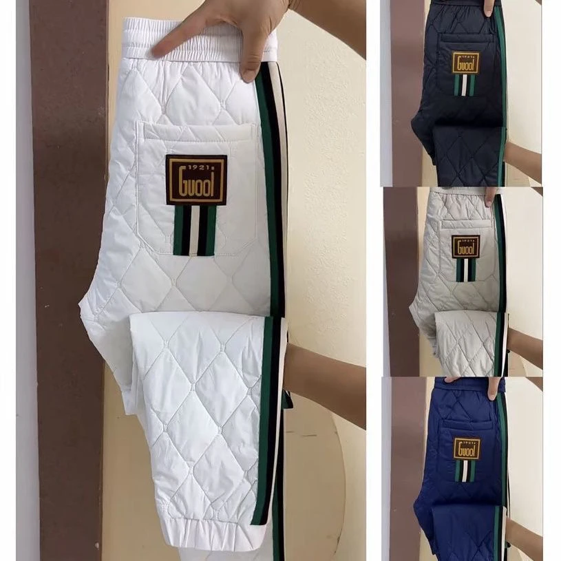 冬季男士防风保暖可外穿棉裤（彩条）