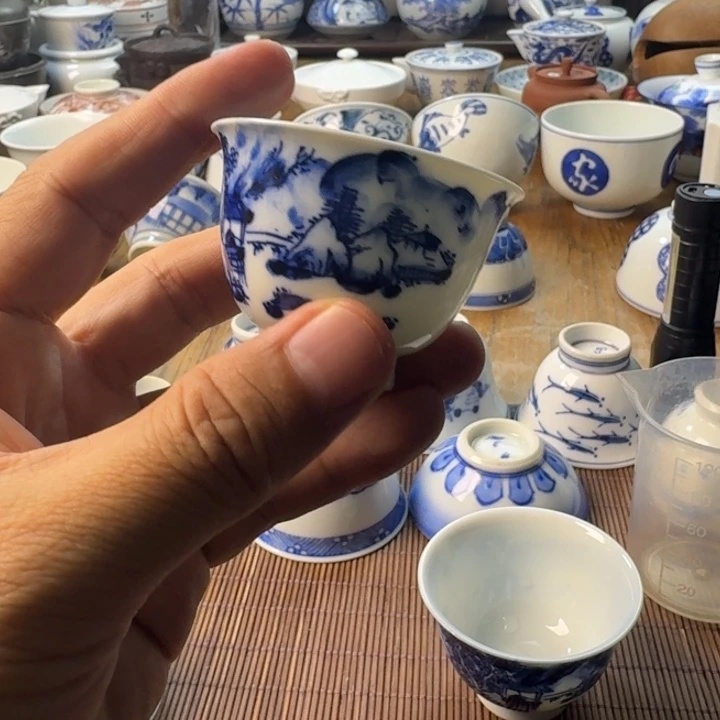 一***凡青花瓷器杯子茶具