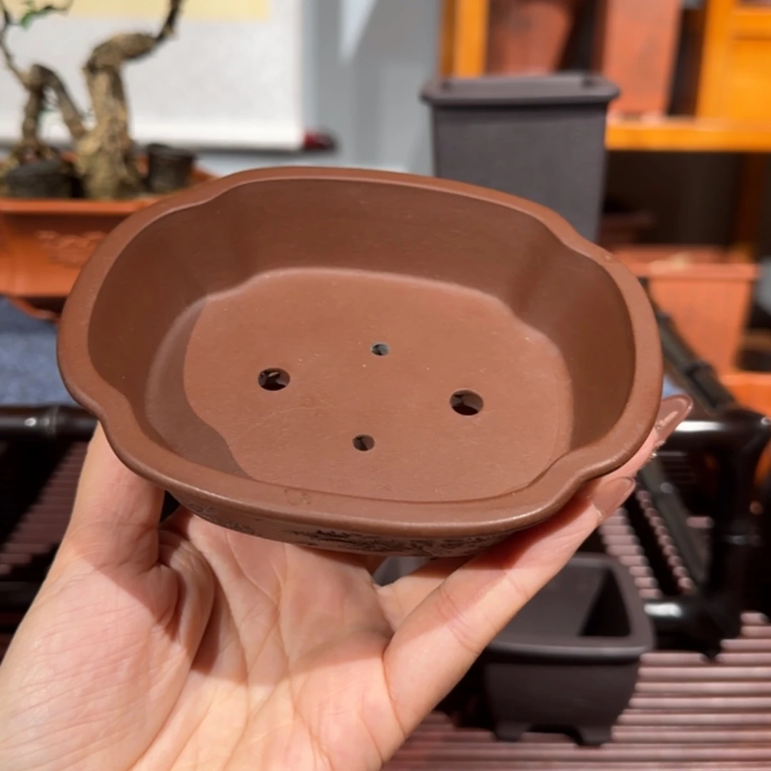 花盆紫砂半手工制作