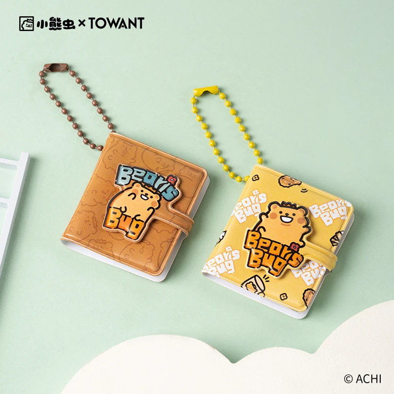 小熊虫魔术贴卡通口袋本mini分享本便携记事本学生文具奖品日记本