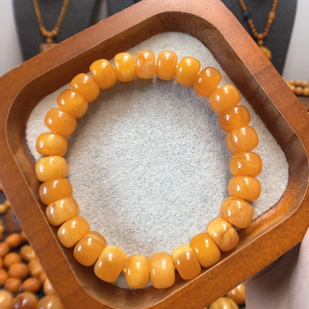 未镶嵌蜜蜡手链蜜蜡