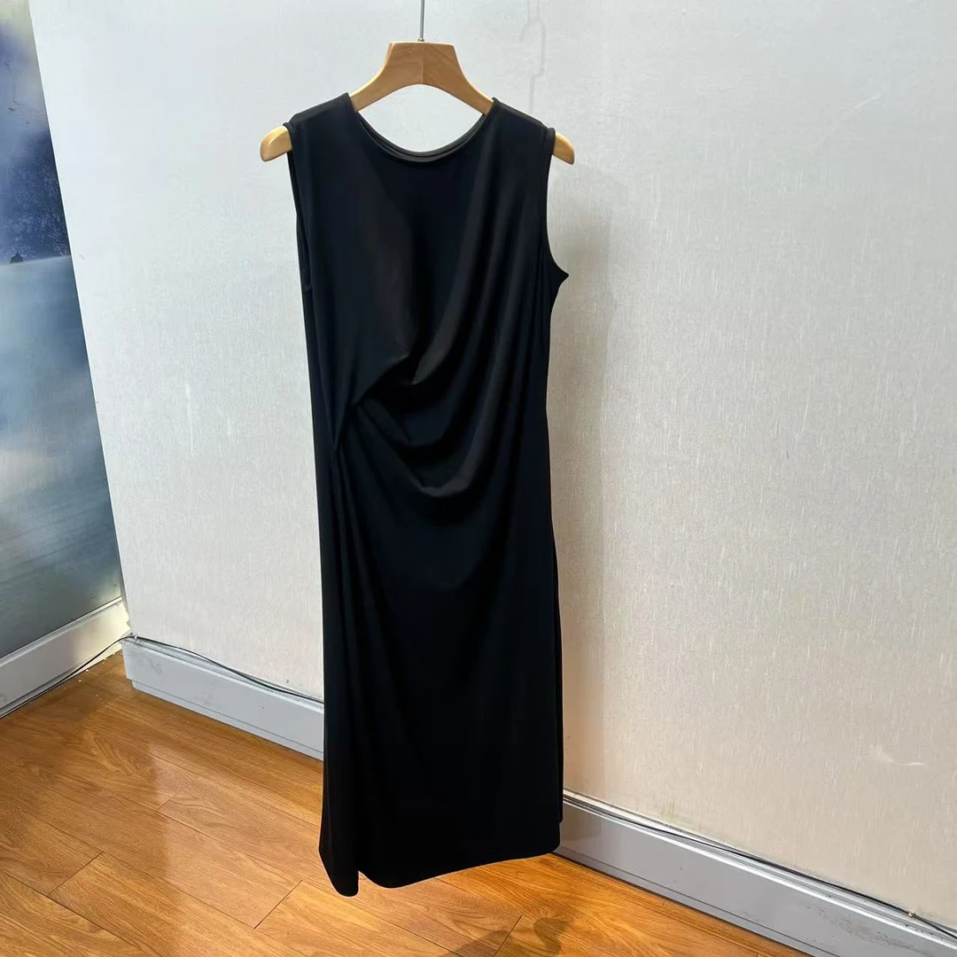 【老头女装定制】 简约轻奢无袖小黑裙 X-25010