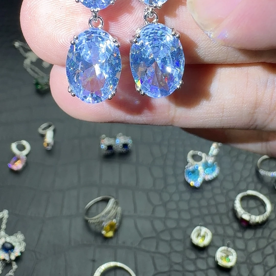 水晶戒指银S925镶嵌